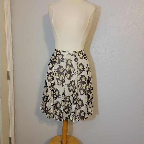 Club Monaco floral silk skirt Sz 6 - Picture 9 of 9